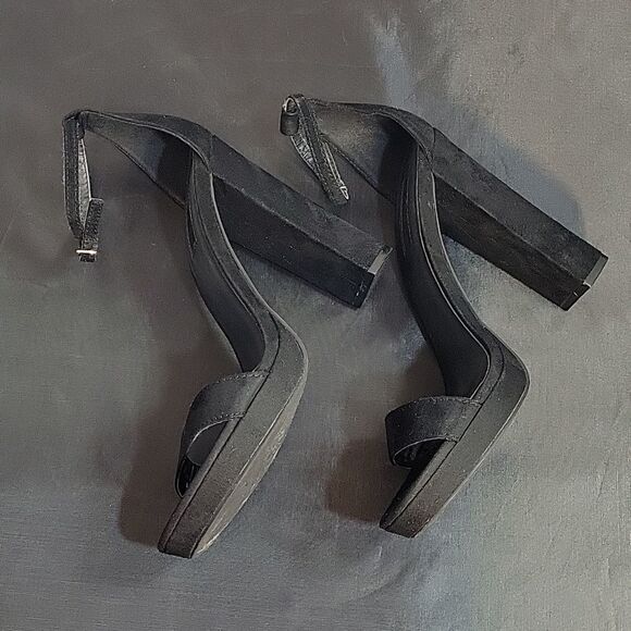 FOREVER 21 ANKLE STRAP BLOCK HEEL OPEN TOE WOMEN"S SANDAL - Picture 12 of 13